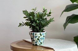 Little Creations kit DIY mosaïque - Pots de fleurs verts 2 pièces adultes