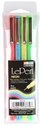 Marvy Uchida set de feutres fins couleurs néon 0,3mm - 4 stylos