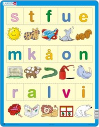 Larsen puzzle - puzzle éducatif lettres norvégien - 15 pièces