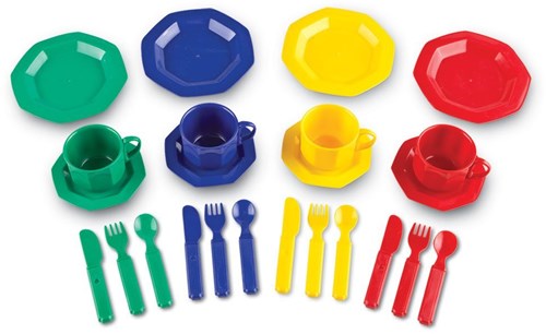 Learning Resources vaisselle jouet - set de jeu éducatif imitation multicolore-2