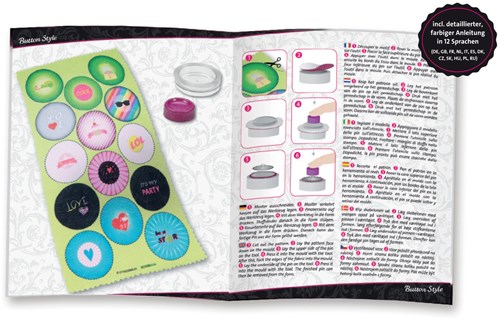 Lena kit créatif Button Style Pin - set de loisirs créatifs pour enfants-2