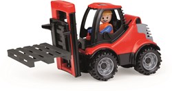 Lena chariot élévateur jouet avec palette - truckies - plastique - rouge