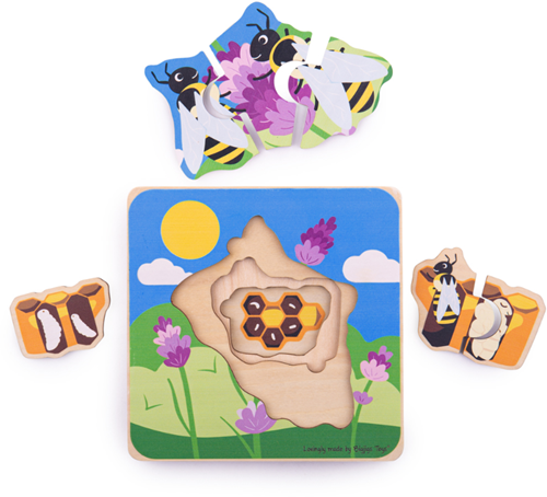 Bigjigs Puzzle cycle de vie abeille-2