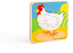 Bigjigs Casse-tête Cycle de vie Poulet