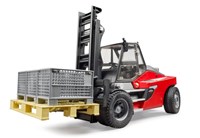 Bruder chariot élévateur jouet Linde HT160 avec palette et boîtes-3