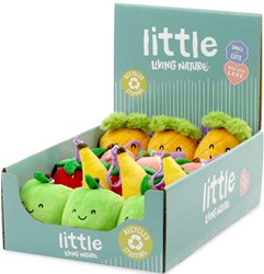 Living Nature porte-clés peluche fruit - clip câlin coloré