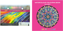 Life Of Colour livre de coloriage aquarelle avec 20 feutres aquarelle enfants