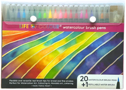 Life Of Colour feutres aquarelle set 20 couleurs pinceaux aquarelle