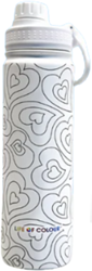 Life Of Colour gourde design cœur 650 ml isotherme créative
