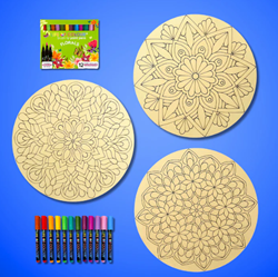 Life Of Colour kit de peinture mandala 3 pièces coffret créatif
