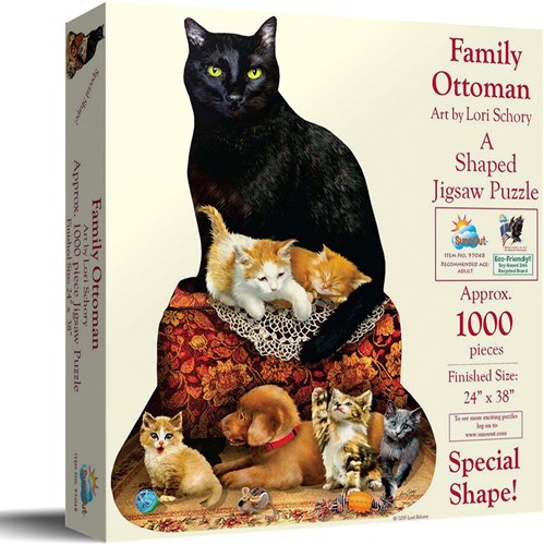 SunsOut puzzle Family Ottoman - 1000 pièces - Art de Lori Schory-2