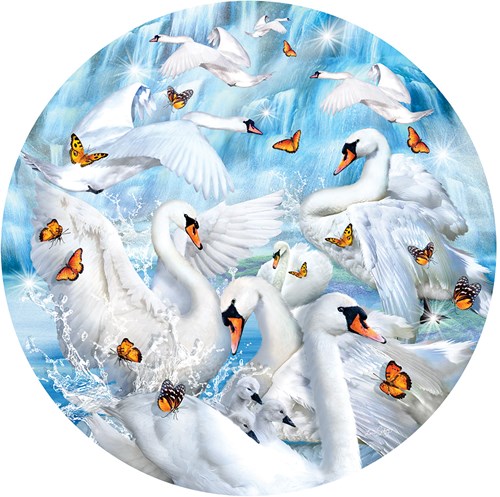 SunsOut puzzle animaux Lori Schory - Swan Waterfall - 1000 pièces