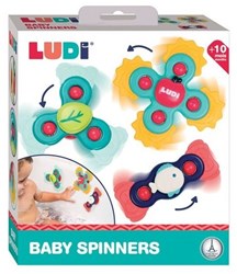 Ludi ensemble de toupies jouet bébé - jouets animaux ventouse colorés