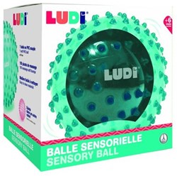 Ludi balle sensorielle bleue - jouet éducatif bébé 20 cm PVC
