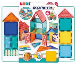 Ludi panneau de construction magnétique set de construction - 27 pièces jouet magnétique