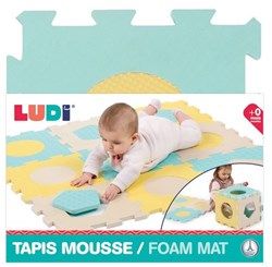 Ludi tapis en mousse tapis de jeu bébé multicolore 90x90cm éducatif