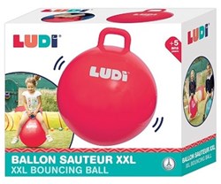 Ludi ballon sauteur XXL rouge - jouet ballon sauteur pour enfants 55 cm