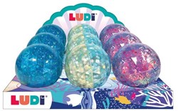 Ludi balles à paillettes jouet bébé - balles souples motricité
