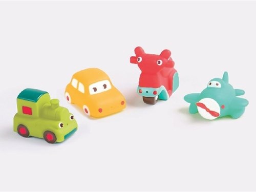 Ludi jouet de bain gicleurs d'eau véhicules transport colorés PVC