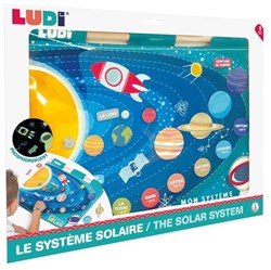 Ludi jouet éducatif panneau système solaire avec effet phosphorescent
