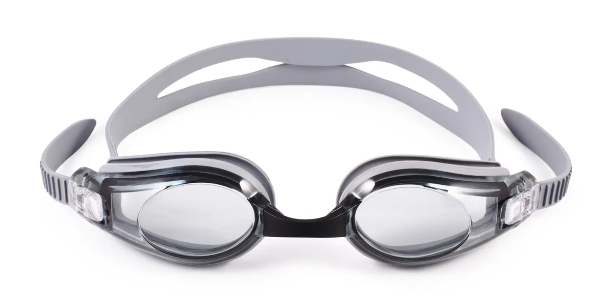 Megaform lunettes de natation compétition grises avec protection UV et pont nasal réglable-3