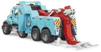 Bruder camion MACK Granite dépanneuse avec lumière et son voiture jouet-3