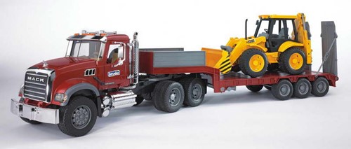 Bruder MACK-Granite dieplader m JCB shovel