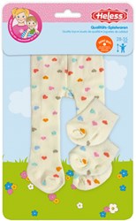 Heless collants de poupée avec chaussettes Confetti 28-35cm vêtements de poupée