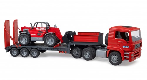 Bruder MAN TGA semi-remorque avec chargeur télescopique Manitou (02774)-2