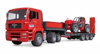 Bruder MAN TGA semi-remorque avec chargeur télescopique Manitou (02774)-3
