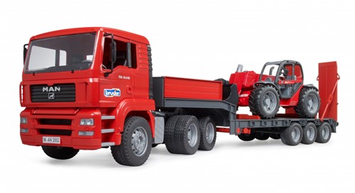 Bruder MAN TGA semi-remorque avec chargeur télescopique Manitou (02774)-3