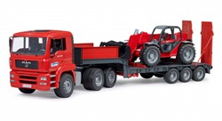 Bruder MAN TGA camion porte-engins avec Manitou MLT633 véhicule jouet
