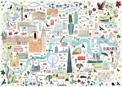 Gibsons puzzle Carte de Londres - puzzle 1000 pièces adultes