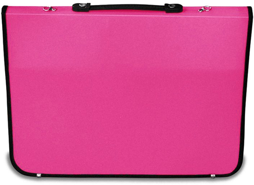 Mapac pochette portfolio A3 rose - mallette artistique avec bandoulière