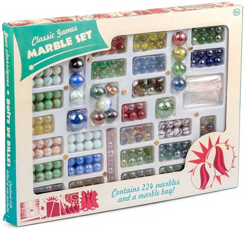 Tobar set de billes jouet - billes en verre colorées pour enfants