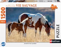 Nathan puzzle puzzle Mare and Her Foal - 1500 pièces chevaux-2