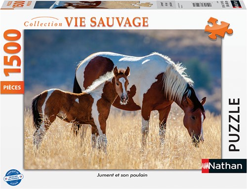 Nathan puzzle puzzle Mare and Her Foal - 1500 pièces chevaux-2