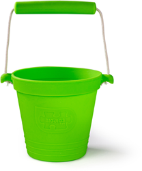 BigJigs seau jouet en silicone - meadow green - flexible et durable