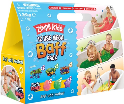 Zimpli Kids jouet de bain MEGA BAFF PACK multicolore plaisir sensoriel