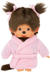 Poupée Monchhichi fille peignoir 20cm - poupée câline jouet