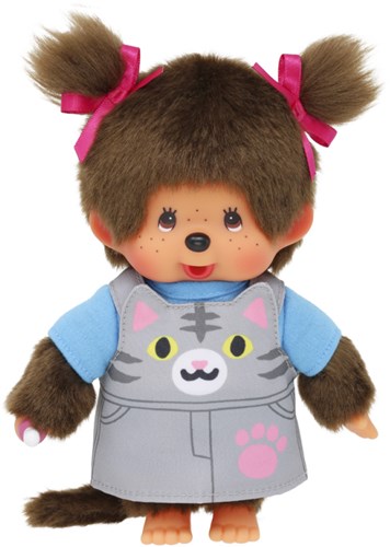 Monchhichi peluche fille robe chat - poupée 20cm jouet