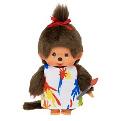 Poupée Monchhichi artiste fille 20cm - jouet créatif cadeau