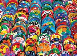 Puzzle Eurographics Assiettes en céramique du Mexique - 1000 pièces