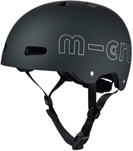 Micro casque vélo ABS Deluxe noir L - avec lumière LED et fermeture magnétique-2