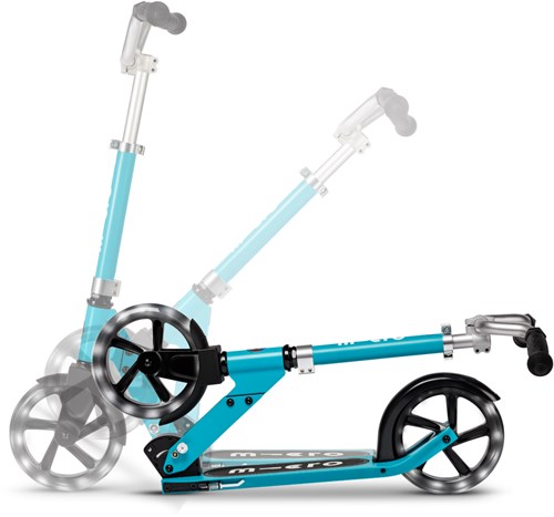 Micro trottinette enfant Cruiser LED aqua - trottinette pliable 2 roues avec roues LED-2