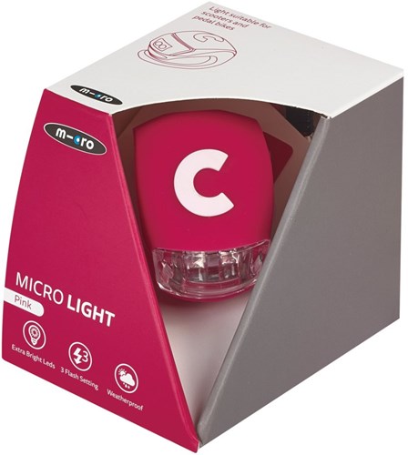 Micro lampe LED deluxe rose - éclairage trottinette et vélo-2