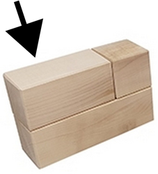 Hobbygroep jouet bloc étape en bois - hêtre - 5,6 cm x 11,2 cm