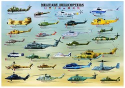 Puzzle Eurographics Hélicoptères militaires - 1000 pièces