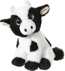 Heunec peluche vache - animal de ferme 14 cm pour enfants
