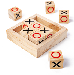 BigJigs jeu de morpion en bois de voyage mini